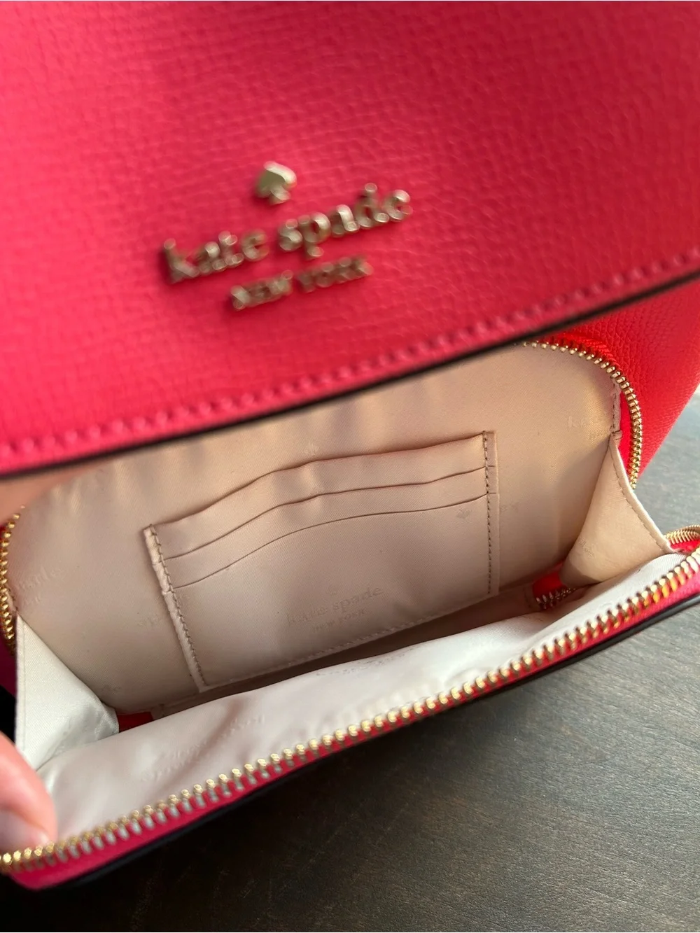 kate spade compact pebbled